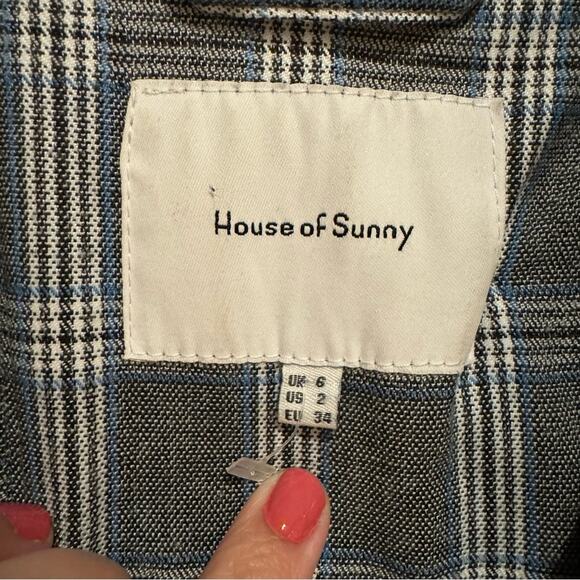 House of Sunny Heritage Tailored Blazer Jacket In Academic Check Vol 12 Size 2 - Picture 10 of 13